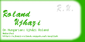 roland ujhazi business card